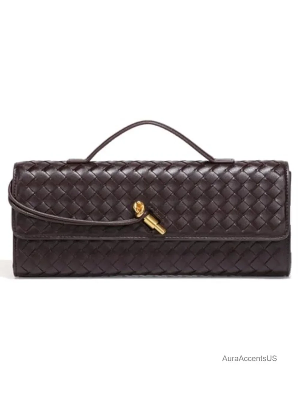 Woven PU Leather Evening Clutch Purse Crossbody Shoulder Bag Hobo Satchel